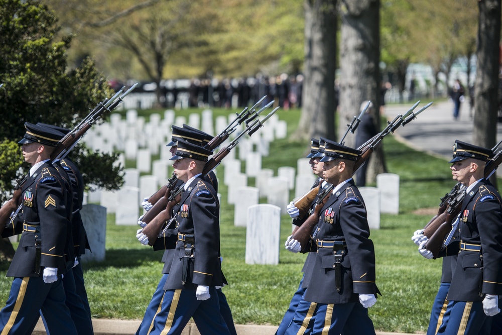 Full Honors Funeral of Former Secretary of the Army Togo D. West, Jr. in Section 34 of Arlington National Cemetery