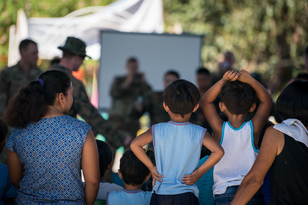 Balikatan 18: Multinational forces sing, dance together at Cabu ES