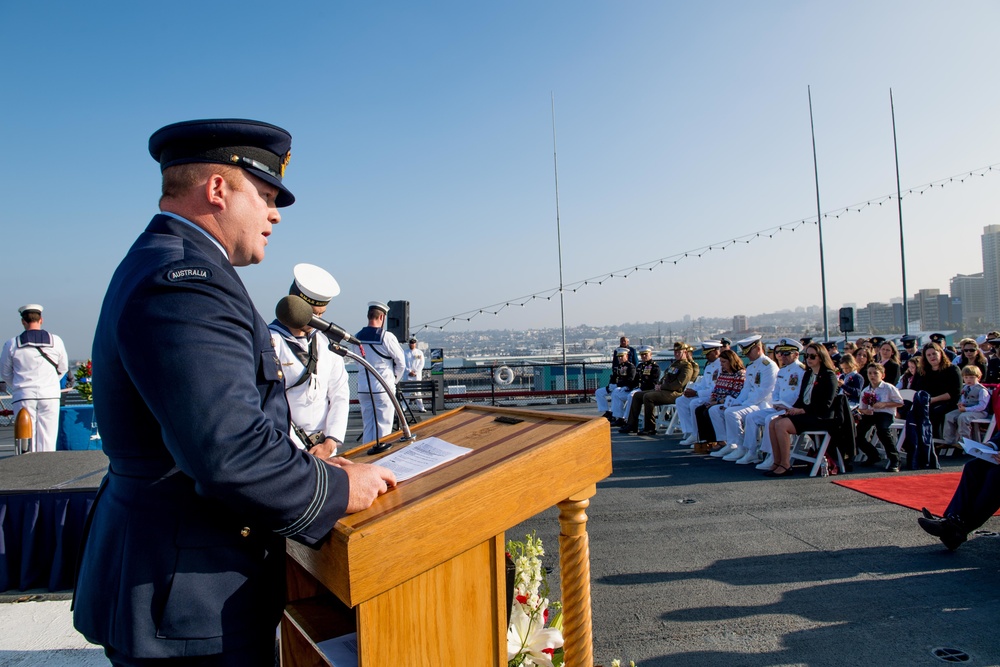 ANZAC Day Ceremony aboard the USS Midway Museum