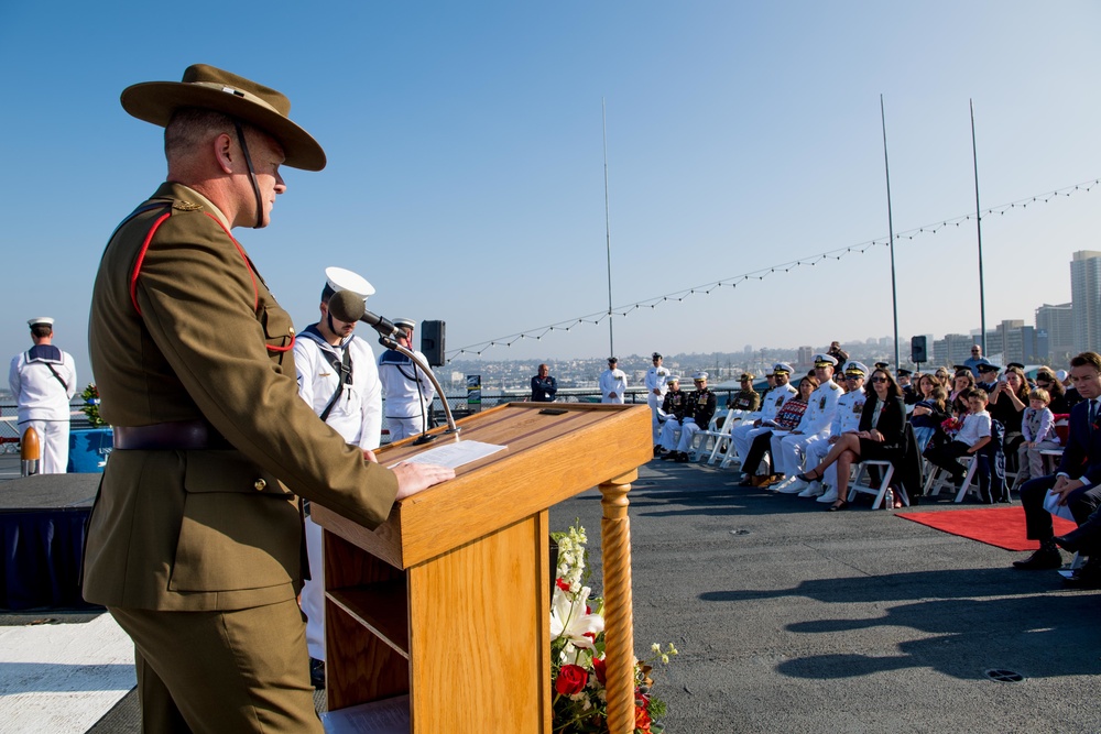 ANZAC Day Ceremony aboard the USS Midway Museum