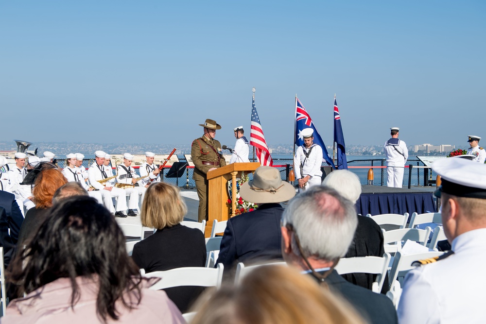 ANZAC Day Ceremony aboard the USS Midway Museum