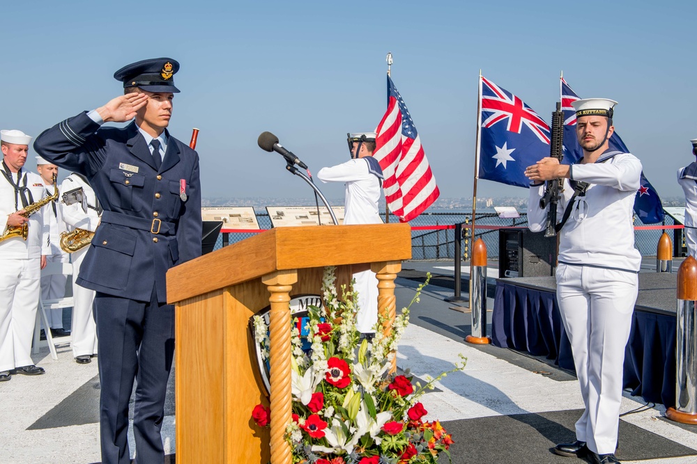 ANZAC Day Ceremony aboard the USS Midway Museum