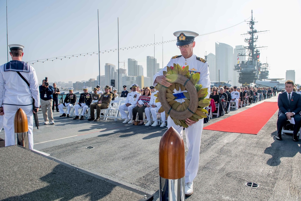 ANZAC Day Ceremony aboard the USS Midway Museum