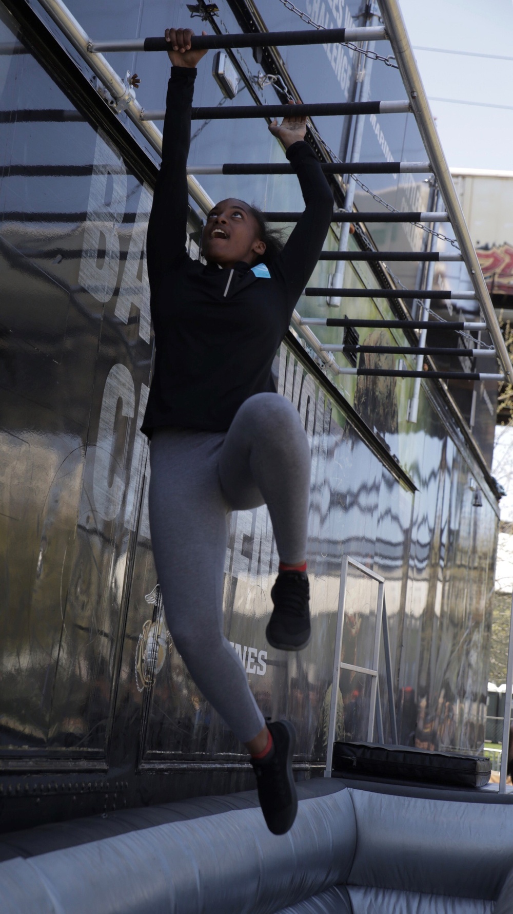 Marines share core values with student athletes at Penn Relays
