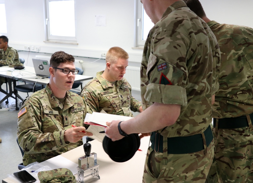 Army Reserve In-Processes British Soldiers During JWA