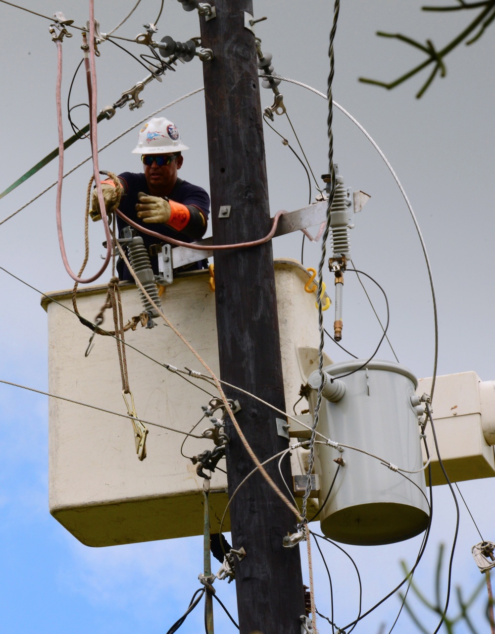 Power restoration in Orocovis, Puerto Rico