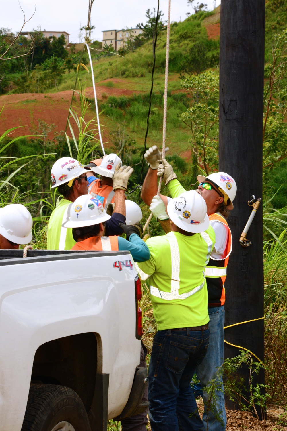 Power restoration in Orocovis, Puerto Rico