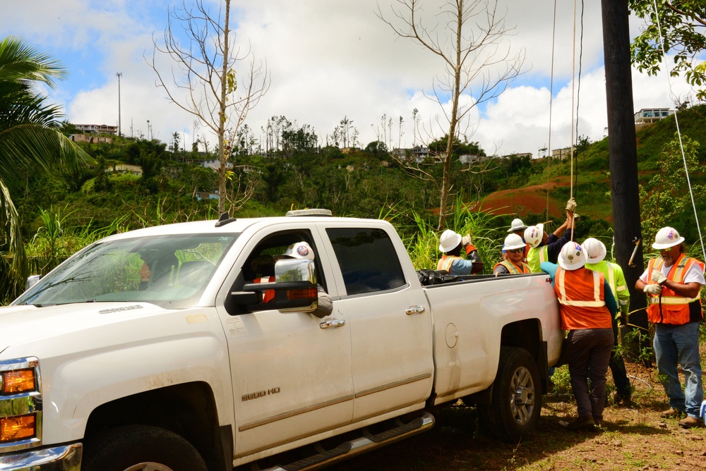 Power restoration in Orocovis, Puerto Rico