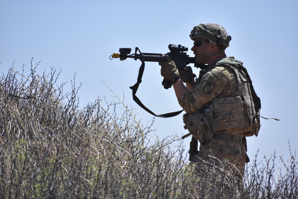 Regiment defends position with tanks, Bradleys