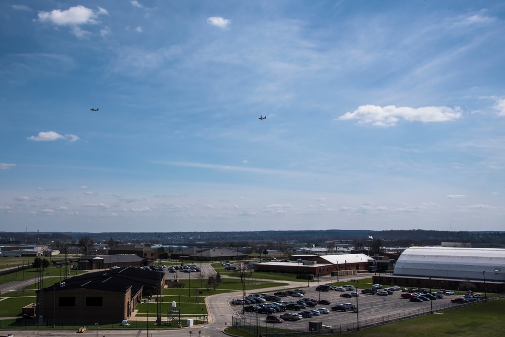 Five Ship Formation Flight at 179th Airlift Wing