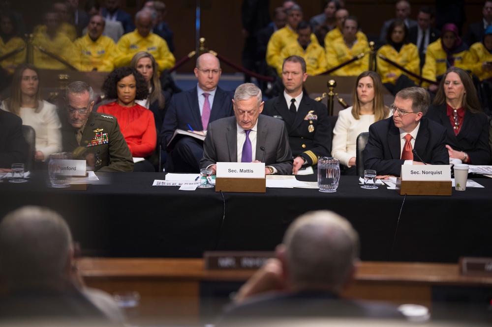 SD, CJCS, USD(C): Testify SASC Budget Posture