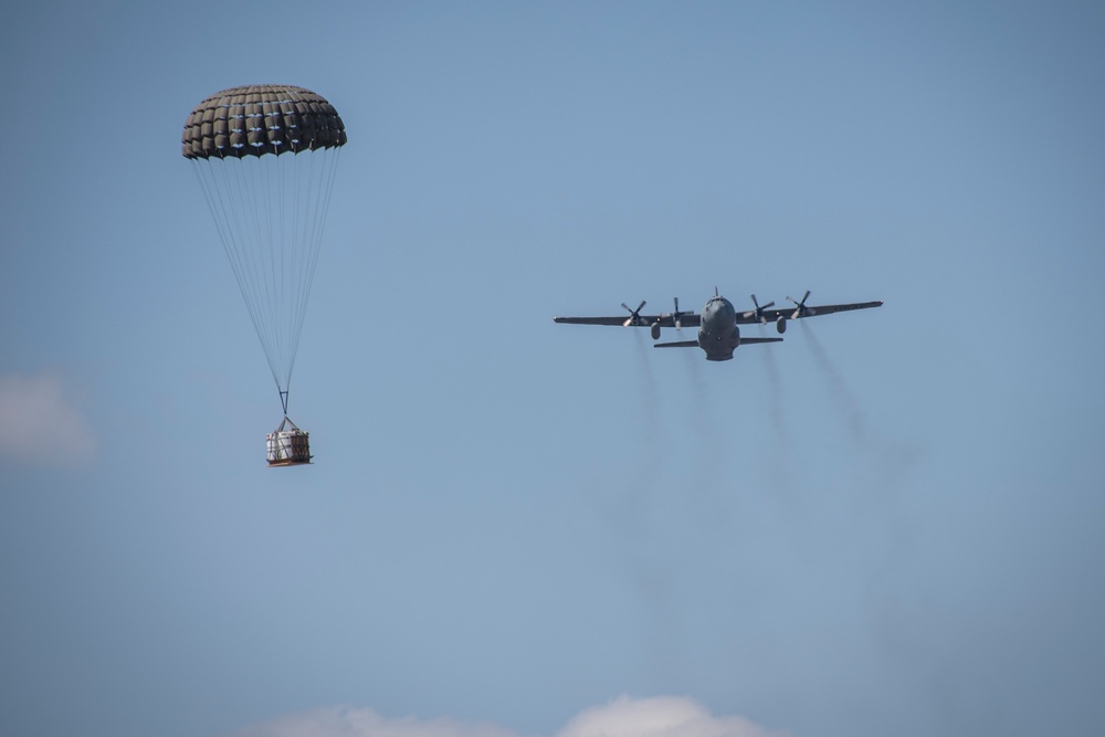 Five ship formation flight at 179th Airlift Wing