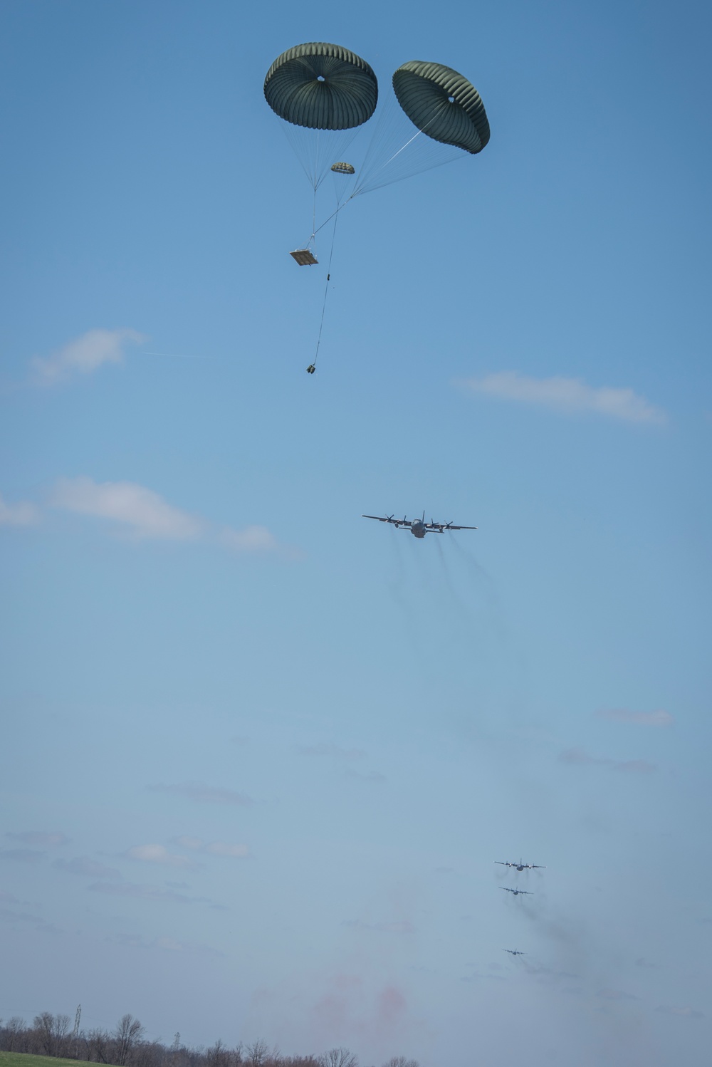 Five ship formation flight at 179th Airlift Wing