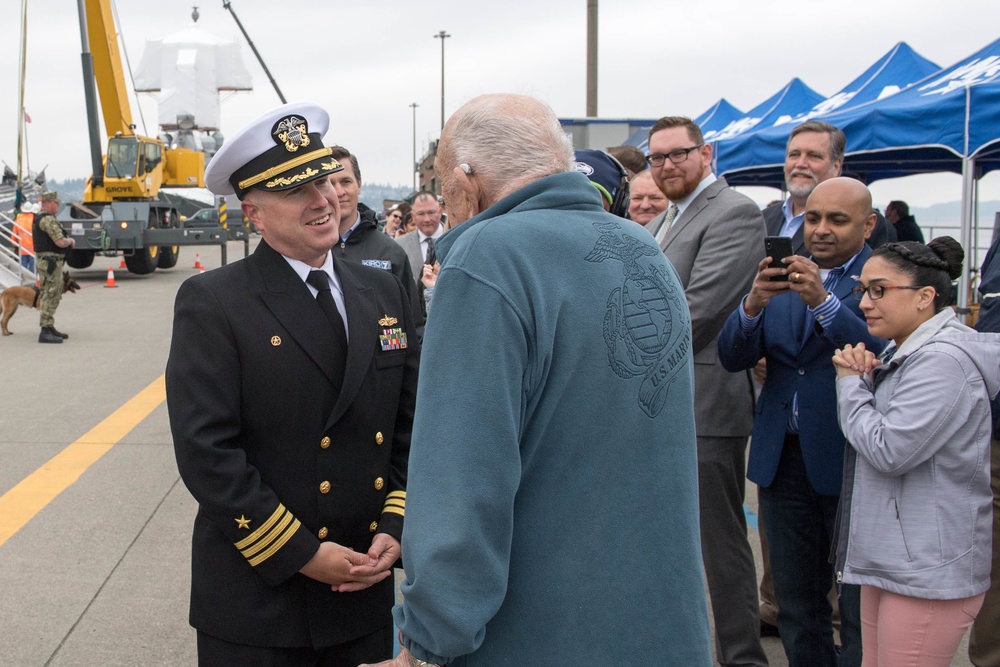 USS Ralph Johnson pulls into Naval Station Everett