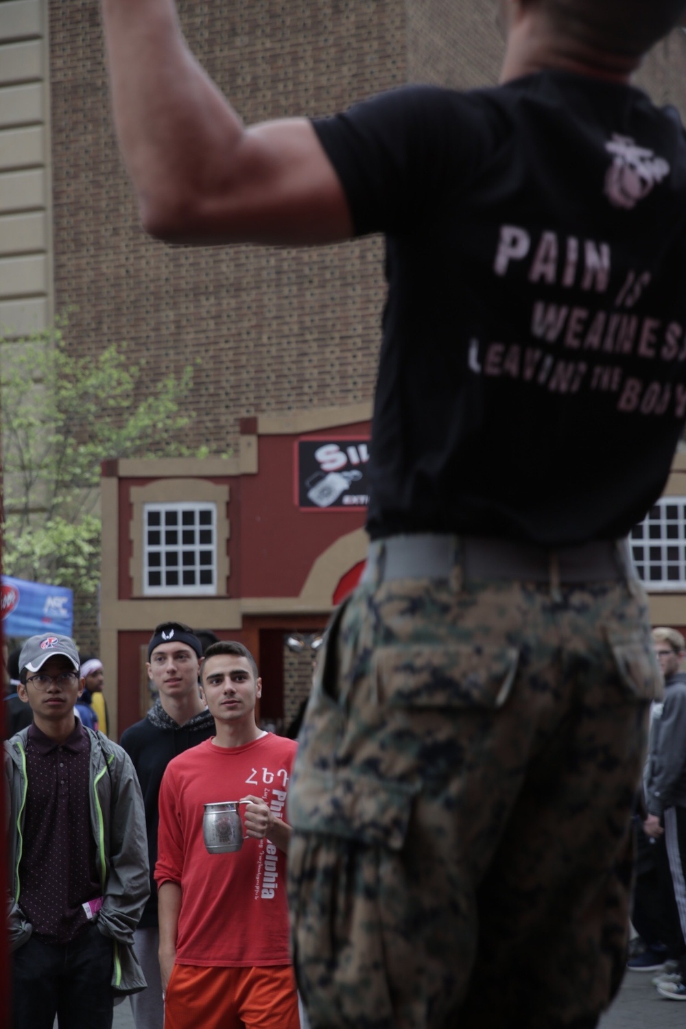 Marines share core values with student athletes at Penn Relays