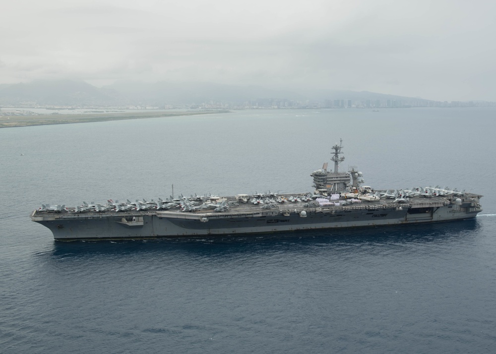 USS Theodore Roosevelt (CVN 71) Arrives in Hawaii