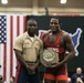 Marine presents first place award to former Olypic qualifier during US Open