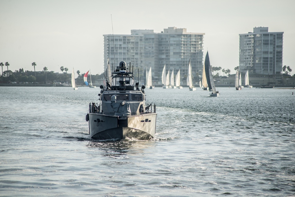 Mark VI Patrol Boats underway during Unit Level Training