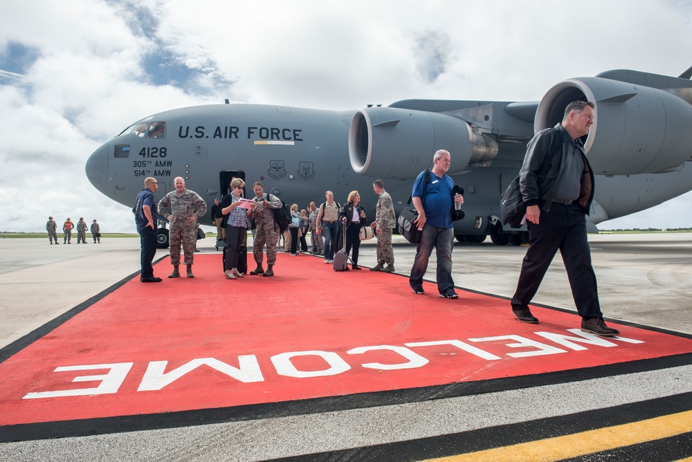 Air Force civic leaders visit Andersen Airmen, receive introduction to mission