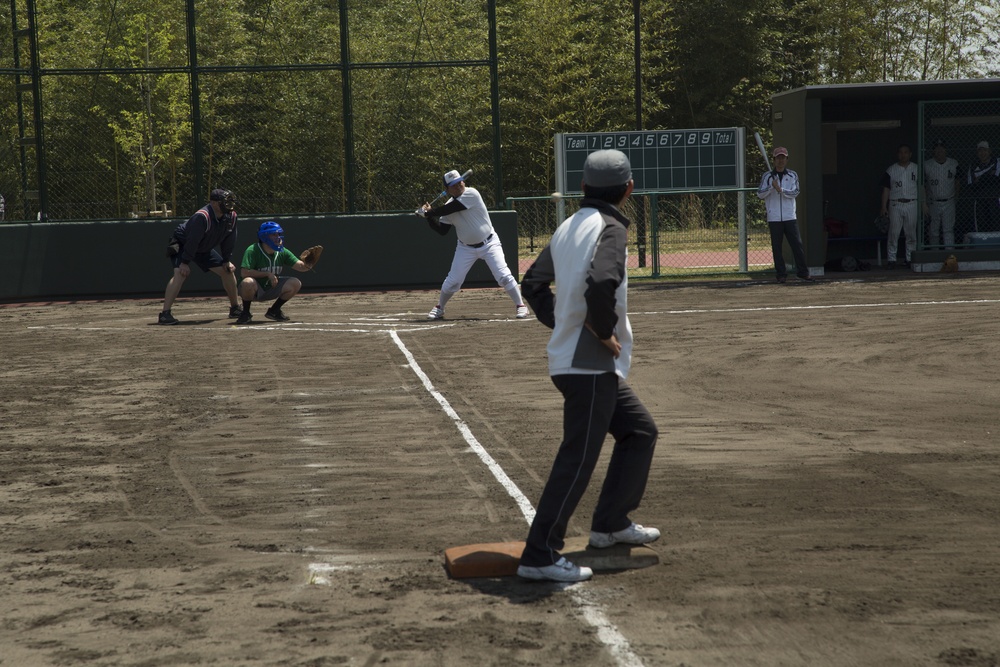 Americans, Japanese compete in softball tournament