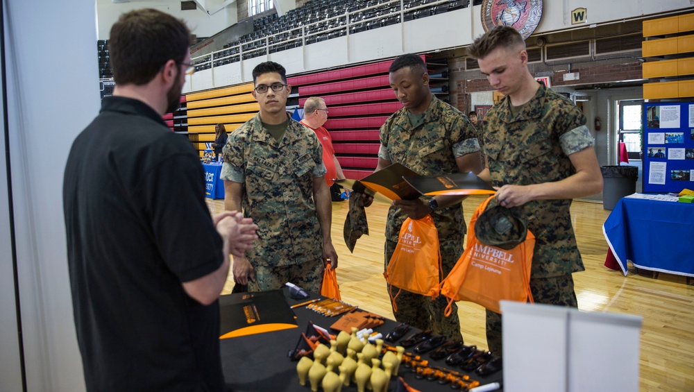 Colleges flood Goettge Memorial Field House for National Education Expo