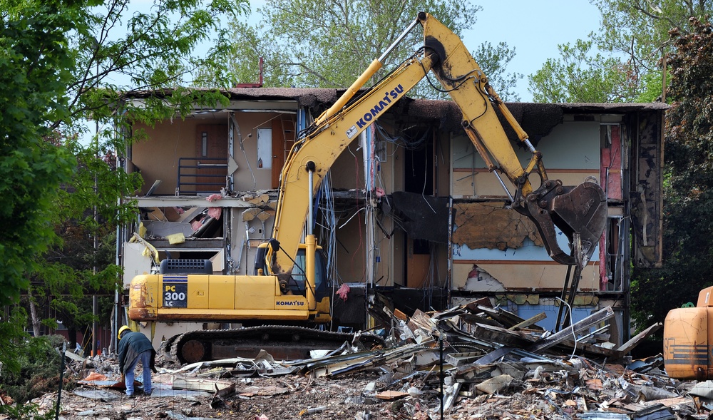 Historic McCoy Hall vanishes from Offutt's landscape