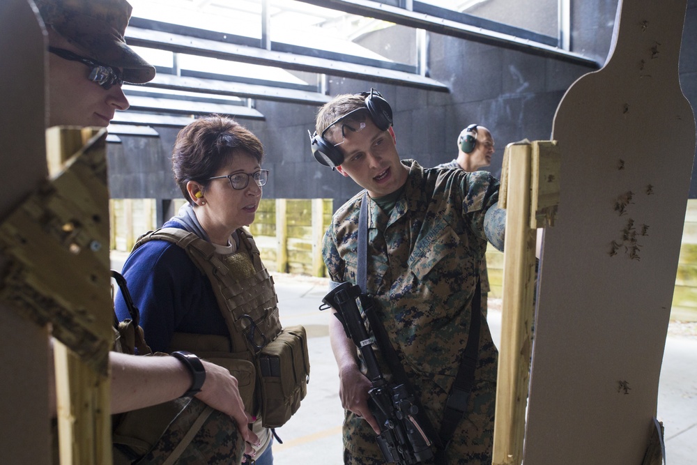 Family members learn what it's like to be a Marine or Sailor