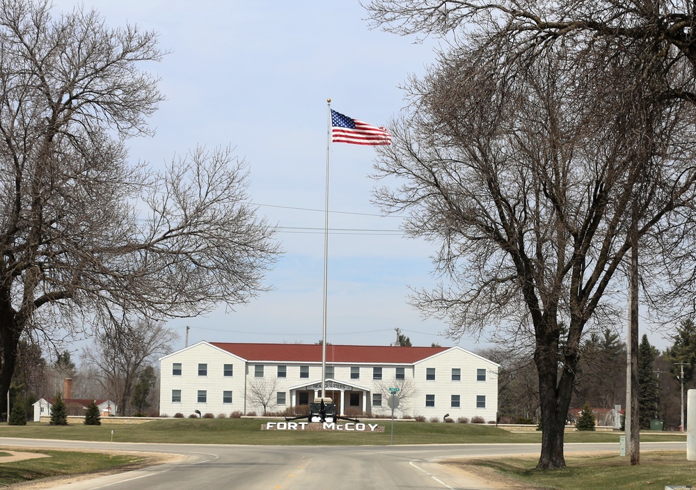 American Flag and Fort McCoy