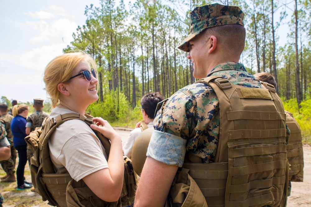 Family members learn what it's like to be a Marine or Sailor