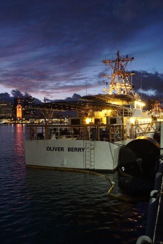 USCGC Oliver Berry observes Honolulu Sunrise