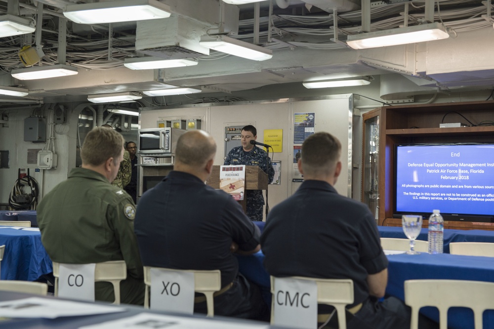 USS Bonhomme Richard Heritage and Diversity Committee Hosts Holocaust Remembrance ceremony.