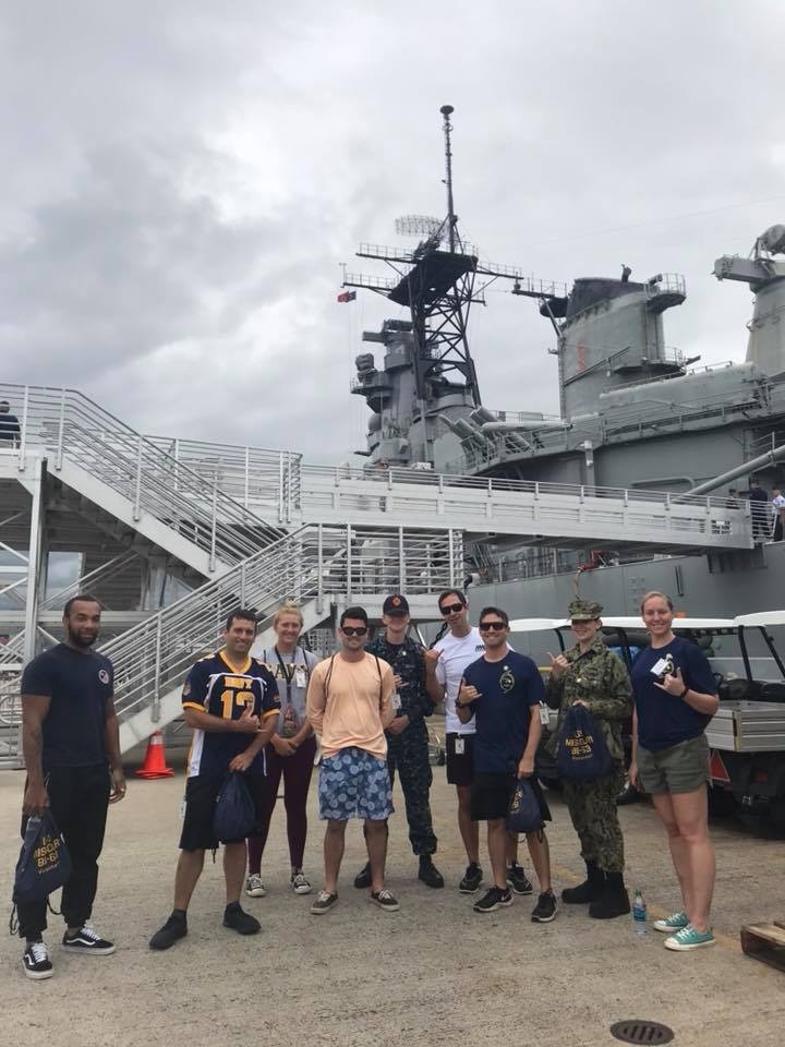 JTWC Volunteers Aboard USS Missouri