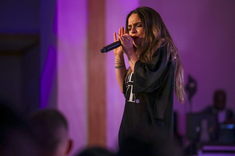 JoJo’s Mad Love tour aboard Camp Hansen