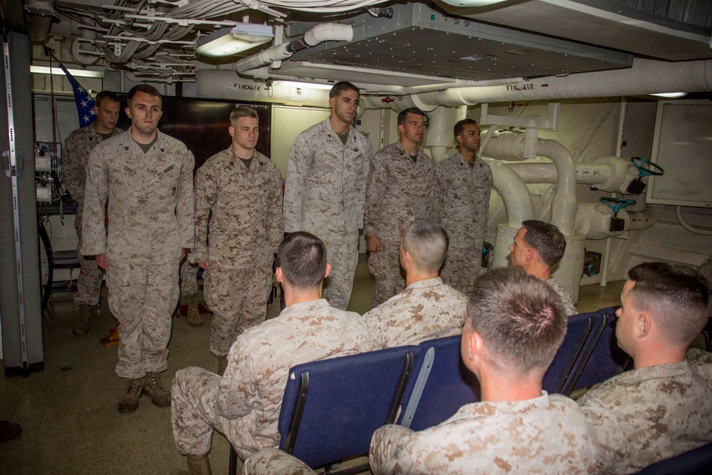 April 30th Corporal’s Course Graduation aboard the USS New York