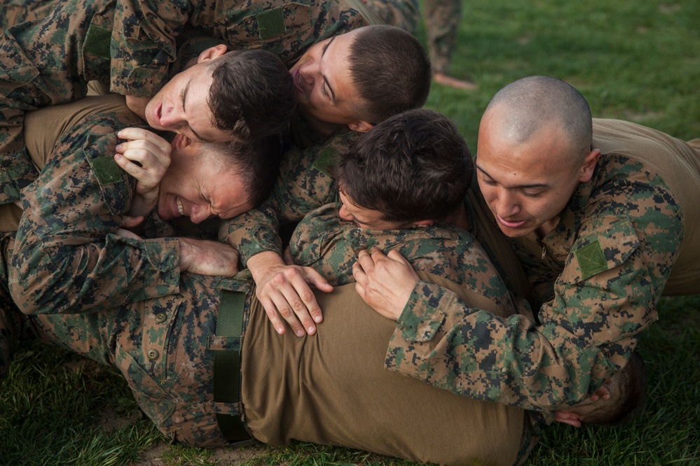 Step Together, Fight Together: BSRF Marines 6 Mile Hike