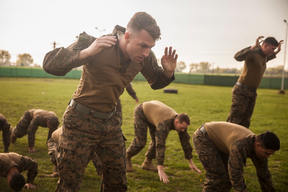 Step Together, Fight Together: BSRF Marines 6 Mile Hike