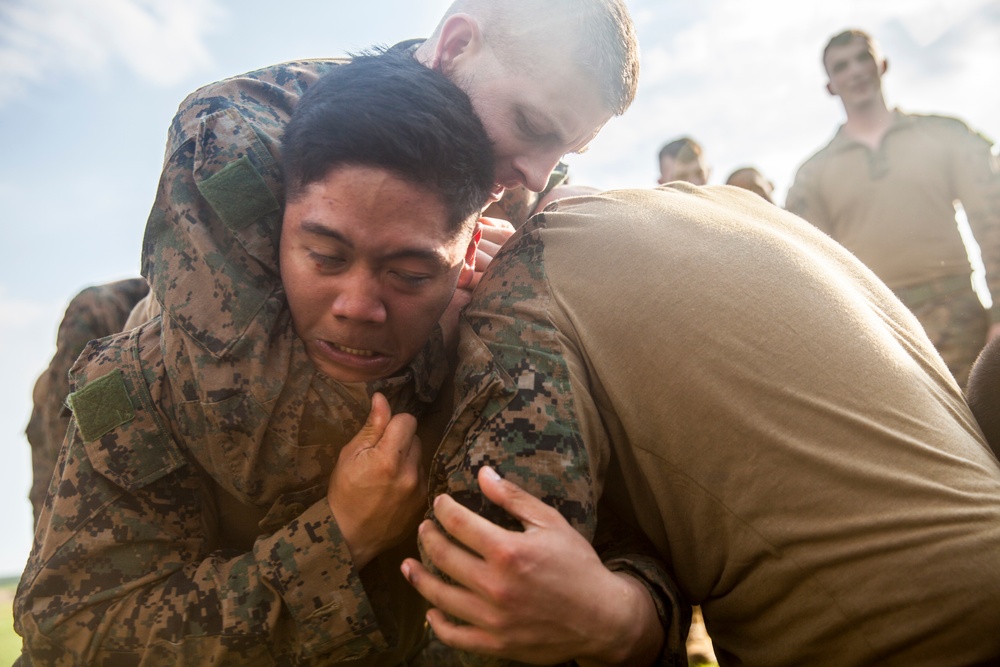 Step Together, Fight Together: BSRF Marines 6 Mile Hike