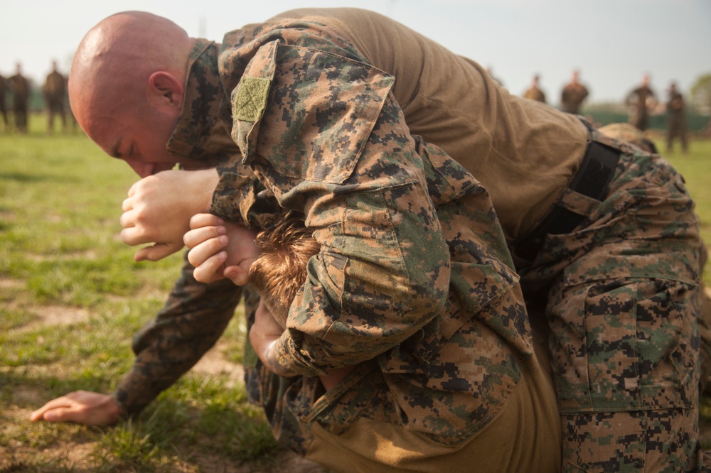 Step Together, Fight Together: BSRF Marines 6 Mile Hike