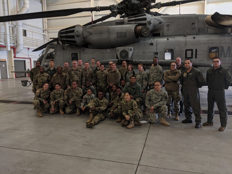 7221st Medical Support Unit conducts training with Marine helicopter unit