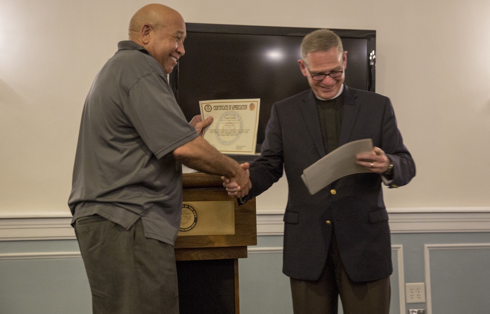 Base Chaplain banquet celebrates parishioners’ volunteer service