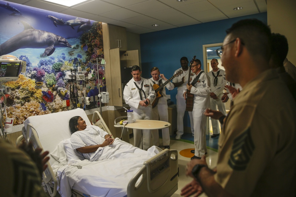 U.S. Marines and Sailors Visit Broward Health Children's Hospital