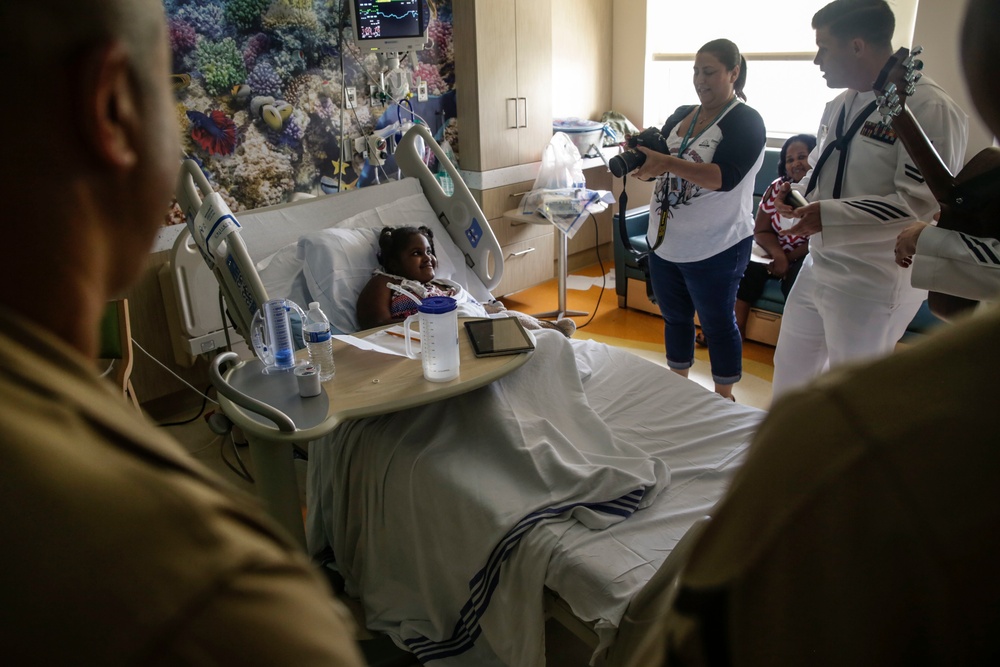 U.S. Marines and Sailors Visit Broward Health Children's Hospital