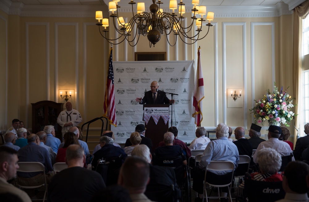 U.S. Marines and Sailors Pay Tribute To Previous Generations