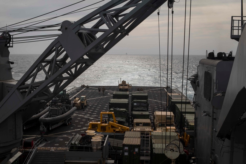 US Marines set undergo a simulated strait transit