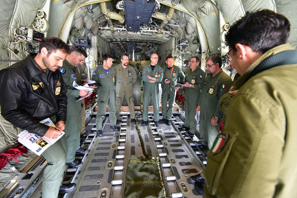 Italian Air Force and U.S. Army 173rd Airborne Brigade Airdrop Cooperation, 27 April 2018.