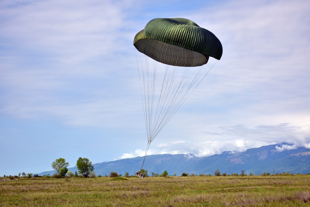 Italian Air Force and U.S. Army 173rd Airborne Brigade Airdrop Cooperation, 27 April 2018.