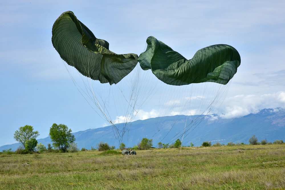 Italian Air Force and U.S. Army 173rd Airborne Brigade Airdrop Cooperation, 27 April 2018.