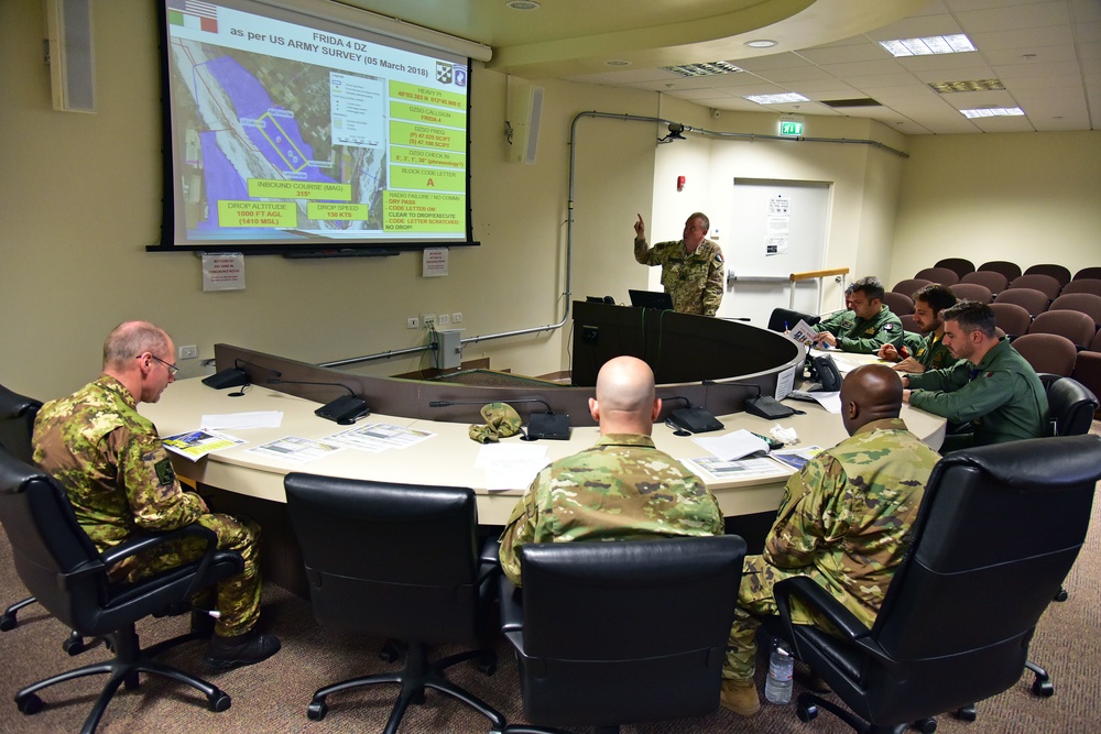 Italian Air Force and U.S. Army 173rd Airborne Brigade Airdrop Cooperation, 27 April 2018.