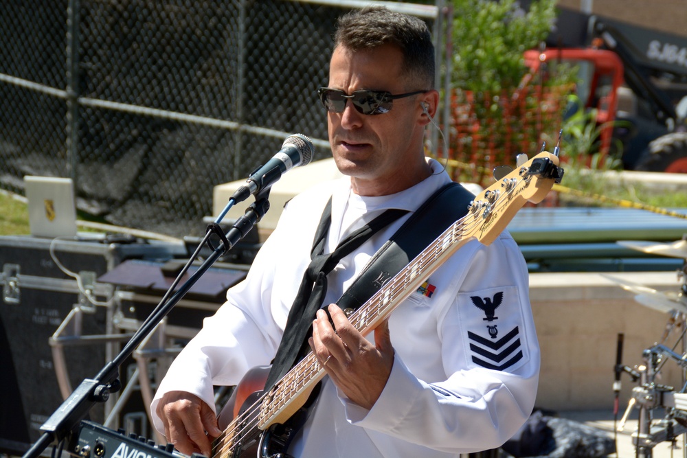 Destroyers of Navy Band Southwest rock San Antonio during Fiesta