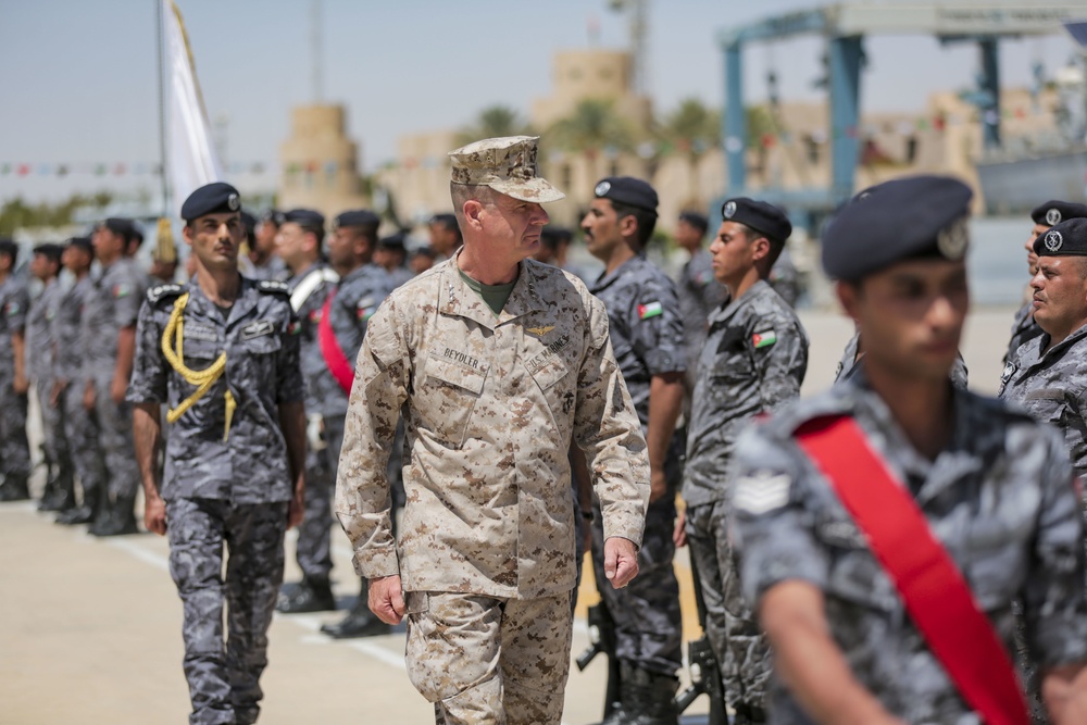 MARCENT commander attends 77th Jordanian Marine Battalion change of command